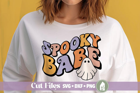 Spooky Babe SVG, Retro Halloween Shirt Design SVG LilleJuniper 