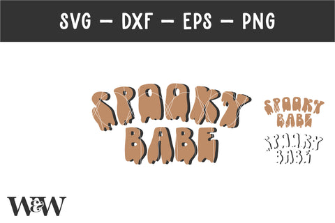 Spooky Babe SVG | Retro Halloween SVG SVG Wood And Walt 