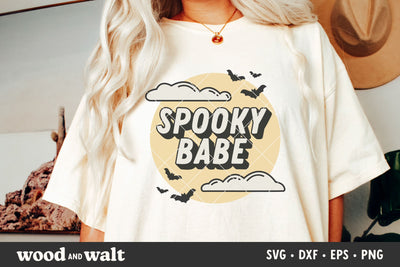 Spooky Babe SVG | Retro Halloween SVG SVG Wood And Walt 