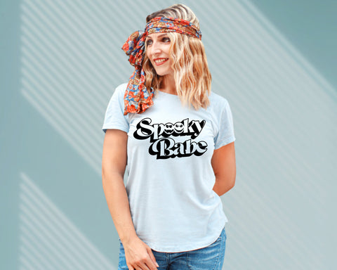 Spooky babe svg, Spooky babe png, Funny shirt svg, Halloween quote svg, Halloween sublimation, Halloween funny svg, Fall quote svg SVG MAKStudion 