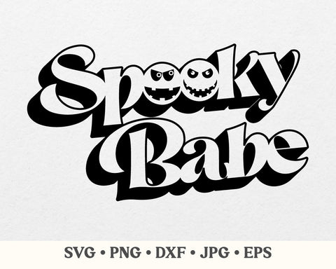 Spooky babe svg, Spooky babe png, Funny shirt svg, Halloween quote svg, Halloween sublimation, Halloween funny svg, Fall quote svg SVG MAKStudion 