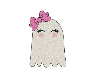 Spooky Baby Ghost Embroidery Design, Halloween Ghost Embroidery File, Spooky Season Embroidery, Ghost Baby Girl Embroidery File, 3 sizes Embroidery/Applique DESIGNS Nino Nadaraia 