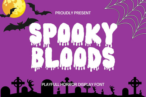 Spooky Bloods - Halloween Horror Display Font Font Masyafi Studio 