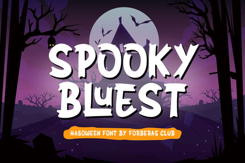Spooky Bluest Font Forberas 