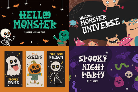 Spooky Bundle | 17 Halloween Fonts Font Alpaprana Studio 