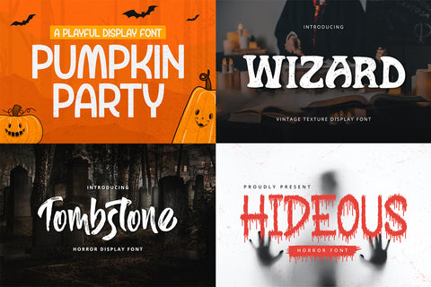 Spooky Bundle | 17 Halloween Fonts Font Alpaprana Studio 