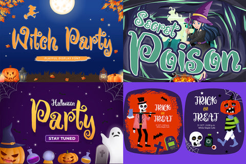 Spooky Bundle | 17 Halloween Fonts Font Alpaprana Studio 