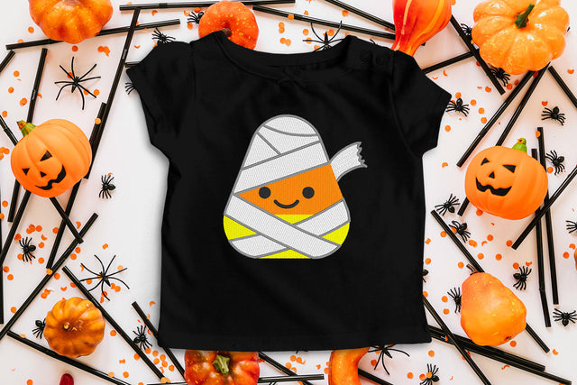 Spooky Candy Corn Mummy Halloween Embroidery Embroidery/Applique DESIGNS Risa Rocks It 