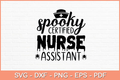 Spooky Certified Nurse Assistant Halloween Svg Design SVG artprintfile 