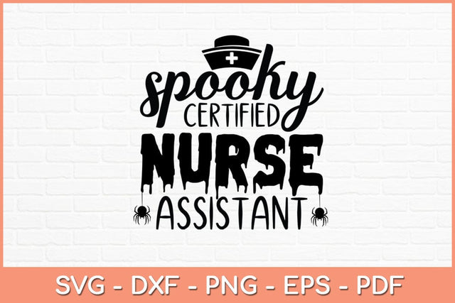 Spooky Certified Nurse Assistant Halloween Svg Design SVG artprintfile 