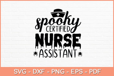 Spooky Certified Nurse Assistant Halloween Svg Design SVG artprintfile 