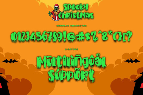 Spooky Christmas Font Stefani Letter 
