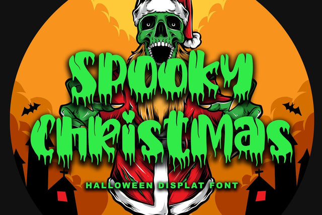 Spooky Christmas Font Stefani Letter 