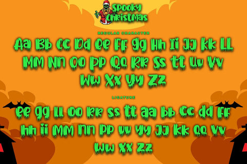 Spooky Christmas Font Stefani Letter 