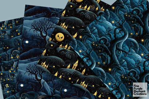 Spooky Christmas | Holiday Pattern Digital Pattern Fine Purple Elephant Creations 