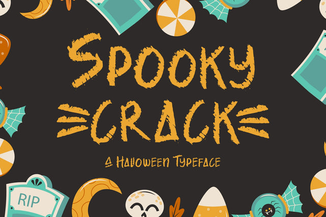 Spooky Crack Font AEN Creative Store 