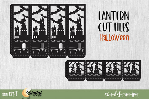 Spooky Design SVG. 3D Paper Lantern Halloween 3D Paper Evgenyia Guschina 