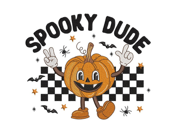 Spooky Dude Embroidery Design, Boys Halloween Embroidery Design, Funny Halloween Embroidery Design, 4 sizes, Instant Download Embroidery/Applique DESIGNS Nino Nadaraia 