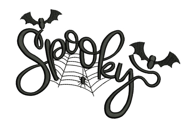 Spooky Embroidery Design, Halloween Machine Embroidery Design, spooky season, Fall embroidery, spider web, bat embroidery, scary christmas Embroidery/Applique DESIGNS NextEmbroidery 