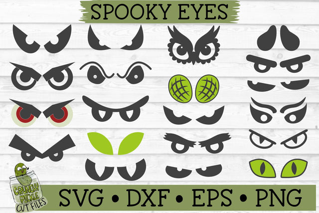 Spooky Eyes Halloween SVG File Bundle SVG Crunchy Pickle 