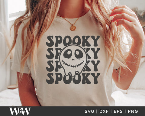 Spooky Face SVG | Halloween Shirt SVG SVG Wood And Walt 