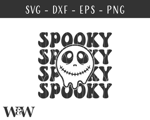 Spooky Face SVG | Halloween Shirt SVG SVG Wood And Walt 