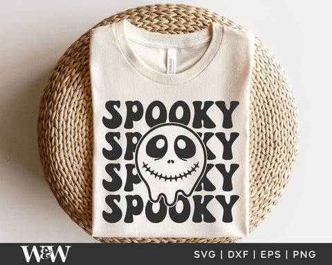 Spooky Face SVG | Halloween Shirt SVG SVG Wood And Walt 