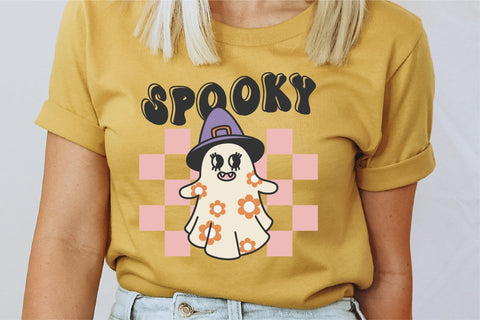 Spooky Ghost Retro Halloween Shirt Design Boo Ghost SVG SVG OrangeBrushStudio 