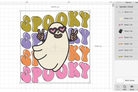 Spooky Ghost SVG Design Retro Halloween Shirt SVG OrangeBrushStudio 