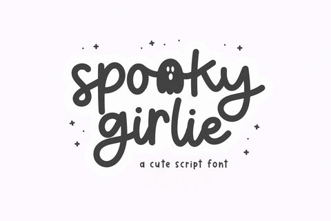 Spooky Girlie - Cute Halloween Script Font Font KA Designs 