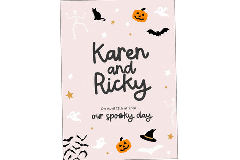 Spooky Girlie - Cute Halloween Script Font Font KA Designs 