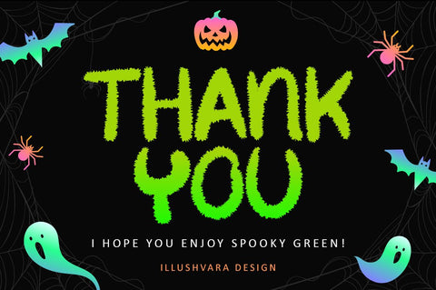 Spooky Green Font Illushvara Design 