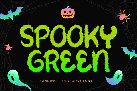 Spooky Green Font Illushvara Design 