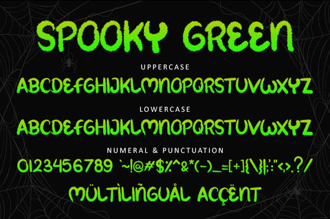 Spooky Green Font Illushvara Design 