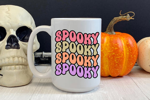 Spooky Groovy Halloween Sublimation I Retro Halloween PNG Sublimation Happy Printables Club 