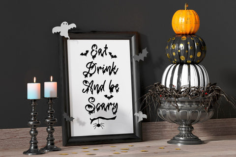 Spooky Halloween- A Dripping Script Font With Bonus Doodles Font Freeling Design House 
