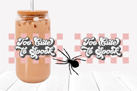 Spooky Halloween Can Glass Wrap For Libbey Beer Glass SVG SVG OrangeBrushStudio 