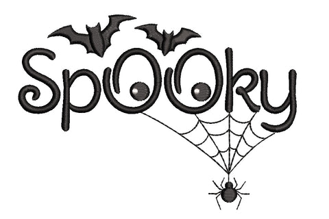 Spooky Halloween embroidery design, Halloween embroidery, 3 sizes, instant download Embroidery/Applique DESIGNS ArtEMByNatalia 