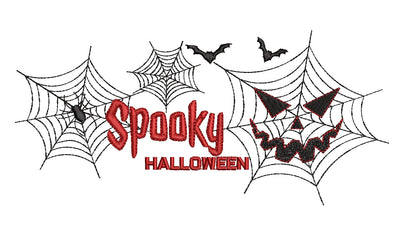 Spooky halloween embroidery design, Halloween embroidery design, 3 sizes. Embroidery/Applique DESIGNS ArtEMByNatalia 