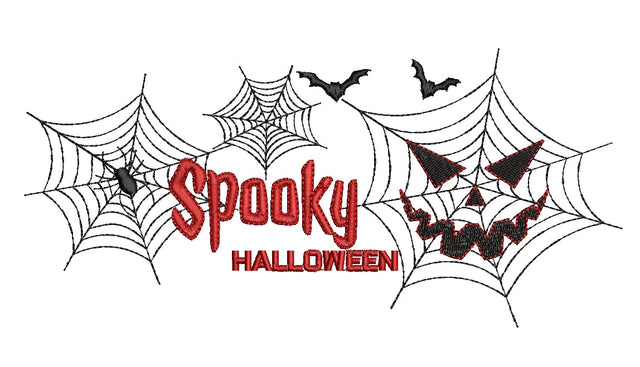 Spooky halloween embroidery design, Halloween embroidery design, 3 sizes. Embroidery/Applique DESIGNS ArtEMByNatalia 