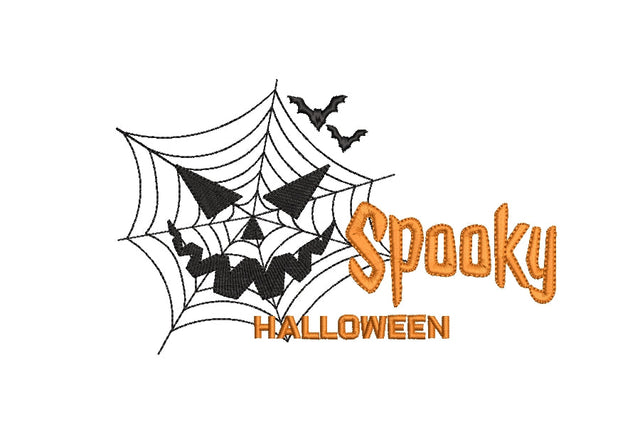 Spooky halloween embroidery design, Halloween embroidery design, 4 sizes. Embroidery/Applique DESIGNS ArtEMByNatalia 