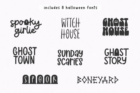 Spooky Halloween Font Bundle Font KA Designs 