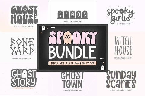 Spooky Halloween Font Bundle Font KA Designs 