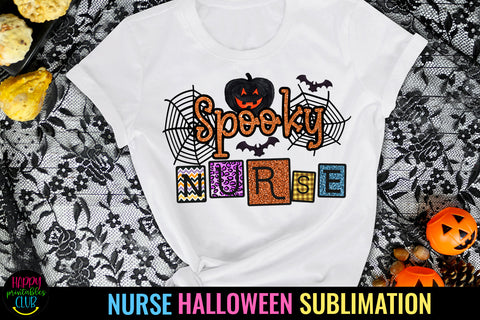 Spooky Halloween Nurse I Nurse Halloween Sublimation Sublimation Happy Printables Club 