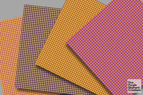 Spooky Halloween Plaid | Texture Background Digital Pattern Fine Purple Elephant Creations 