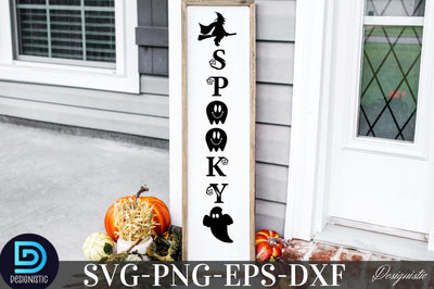 Spooky, Halloween Porch Sign Svg Design SVG DESIGNISTIC 