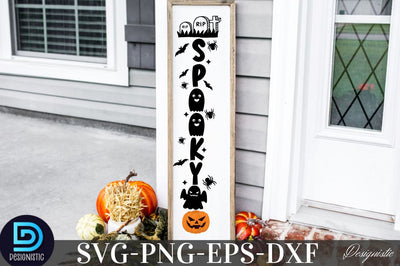 Spooky, Halloween Porch Sign Svg Design SVG DESIGNISTIC 