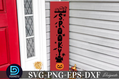 Spooky, Halloween Porch Sign Svg Design SVG DESIGNISTIC 
