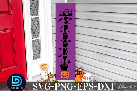 Spooky, Halloween Porch Sign Svg Design SVG DESIGNISTIC 