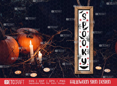 Spooky halloween Sign SVG Cut File | Spooky Porch Sign | Halloween Door Hanger Svg | Porch Wood Sign Svg | Halloween Decor Svg | Farmhouse Sign Svg | Halloween Sign Svg | Halloween Wood Sign Design SVG ETC Craft 